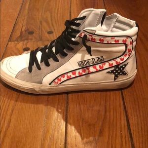 Golden Goose Heart High Tops with box